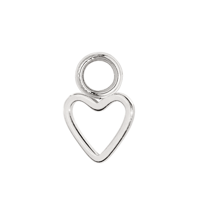 Light Heart Oval Hoopies Silber