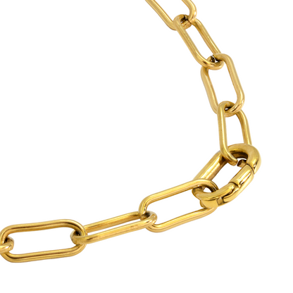 Long Link Necklace Gold