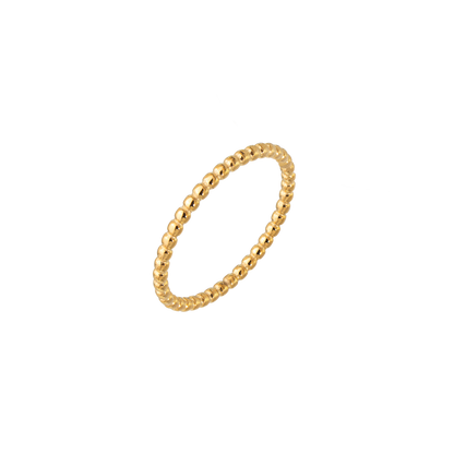 Narrow Sphere Ring Gold