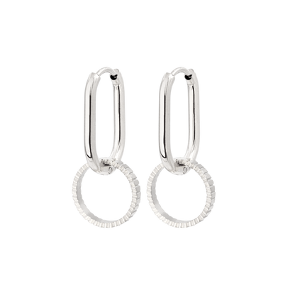 Oval Hoops and Stripes Silber