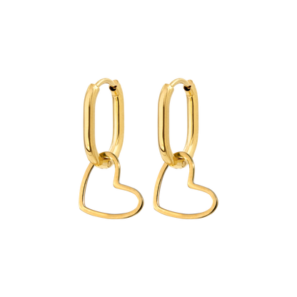 Simple Love Oval Hoops Baby Gold