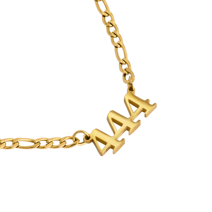 Angel Number 444 Necklace Gold