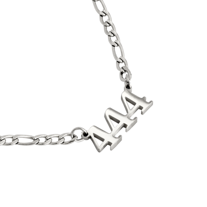 Angel Number 444 Necklace Silber