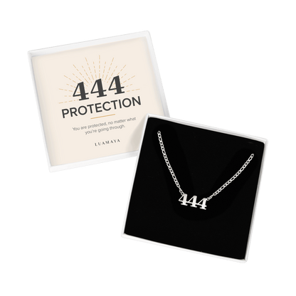 Angel Number 444 Necklace Silber