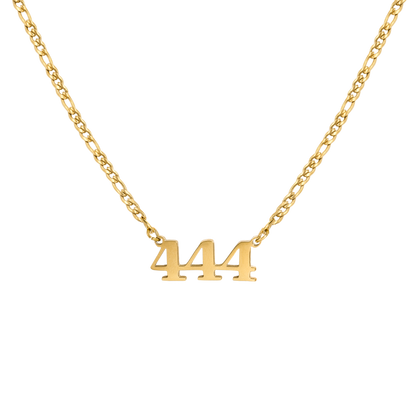 Angel Number 444 Necklace Gold