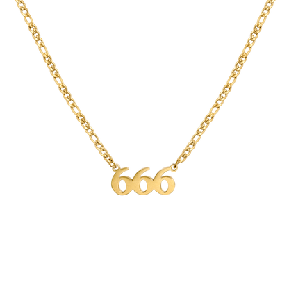 Angel Number 666 Necklace Gold