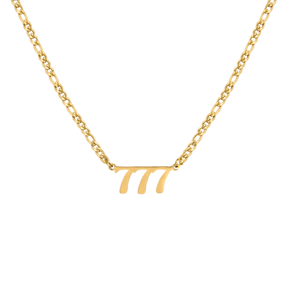 Angel Number 777 Necklace Gold