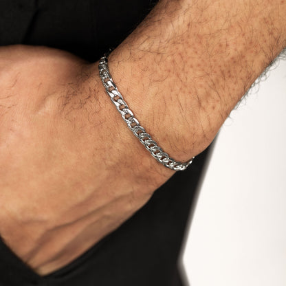 Cuban Chain Bracelet Silber