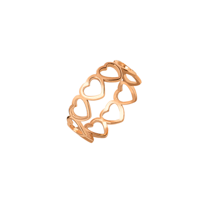 Heart in Heart Ring Roségold