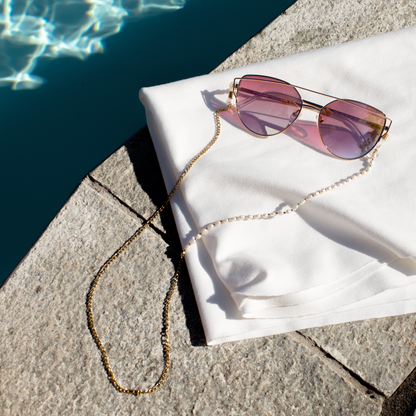 Pearly Sunglasses Chain Silber