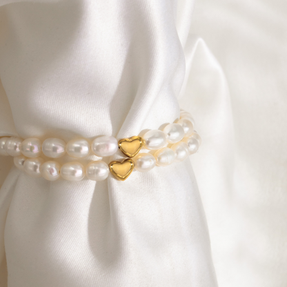 Love me a Pearl Bracelet Roségold