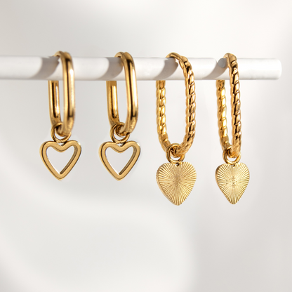 Love Ray Oval Twisted Hoops Roségold